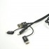 InnozÂ® InnoLink 3-in-1 Nylon Cable - Black (1m) - MFI Certified InnoLink Charging/Transfer Cable - Type-C, Micro USB, Lightning - Nylon Braided, Aluminium Shell
