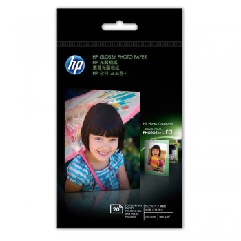HP Glossy Photo Paper-20 sht/10 x 15 cm