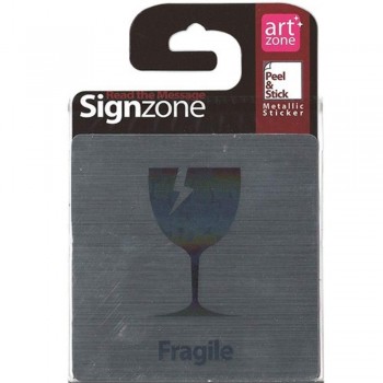 Signzone Peel & Stick Metallic Sticker - Fragile (Item No: R01-35)