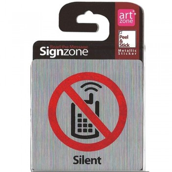 Signzone Peel & Stick Metallic Sticker - Silent (Item No: R01-24)