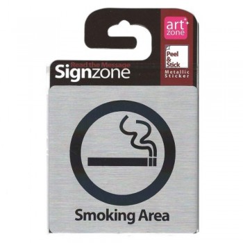 Signzone Peel & Stick Metallic Sticker - Smoking Area (Item No: R01-48)