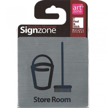 Signzone Peel & Stick Metallic Sticker - Store Room (Item No: R01-01STOREROOM)