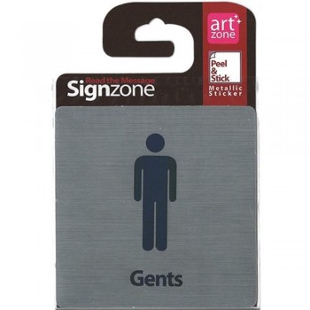 Signzone Peel & Stick Metallic Sticker - Gents (Item No: R01-31)
